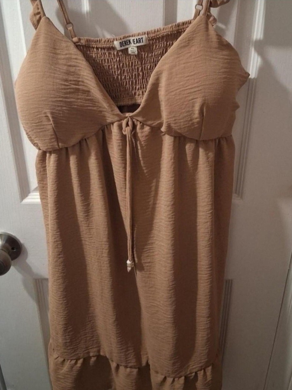 Derek Heart Tan Lightweight Swim Cover-Up Sundress